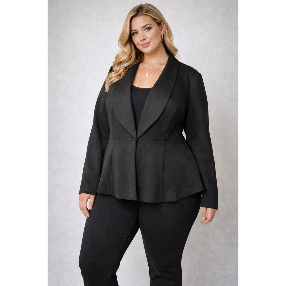 Studio By Torrid Black Peplum Blazer Women's Size 3 Plus